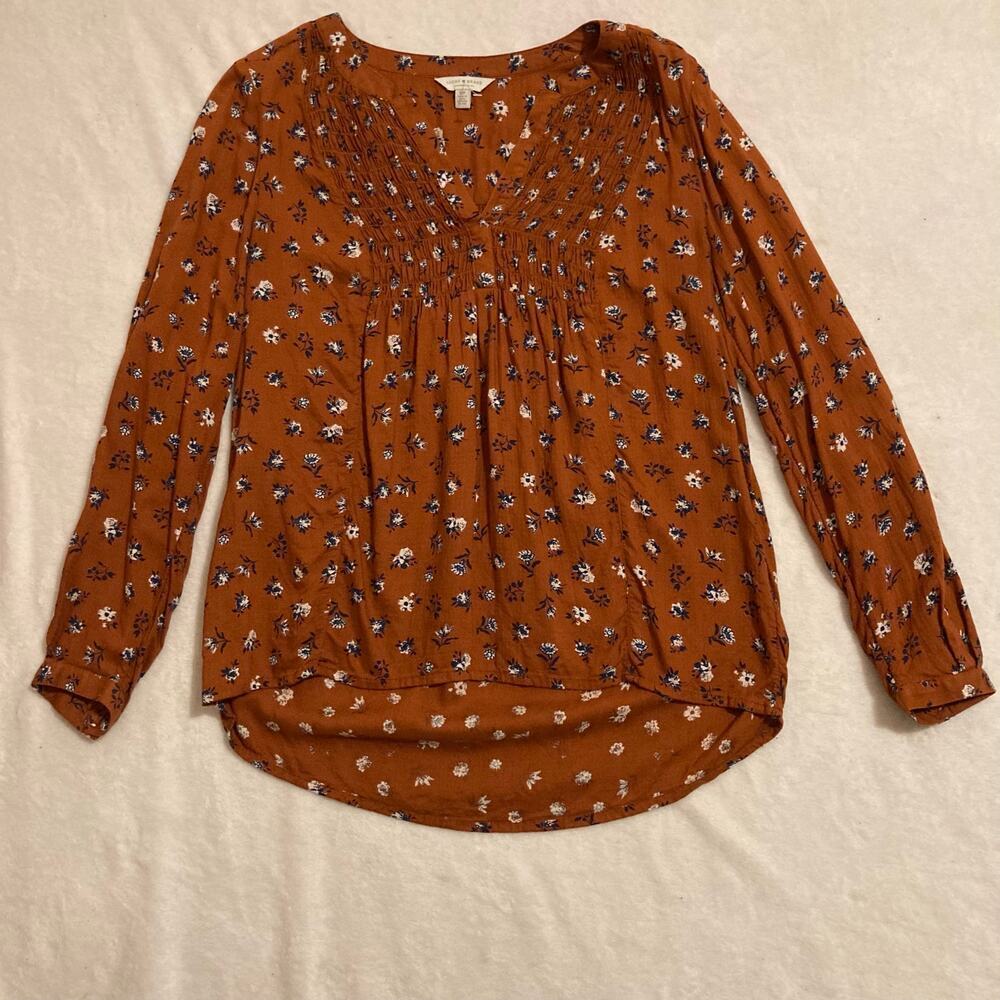 Lucky Brand Women's Boho‎ Floral Top Size S